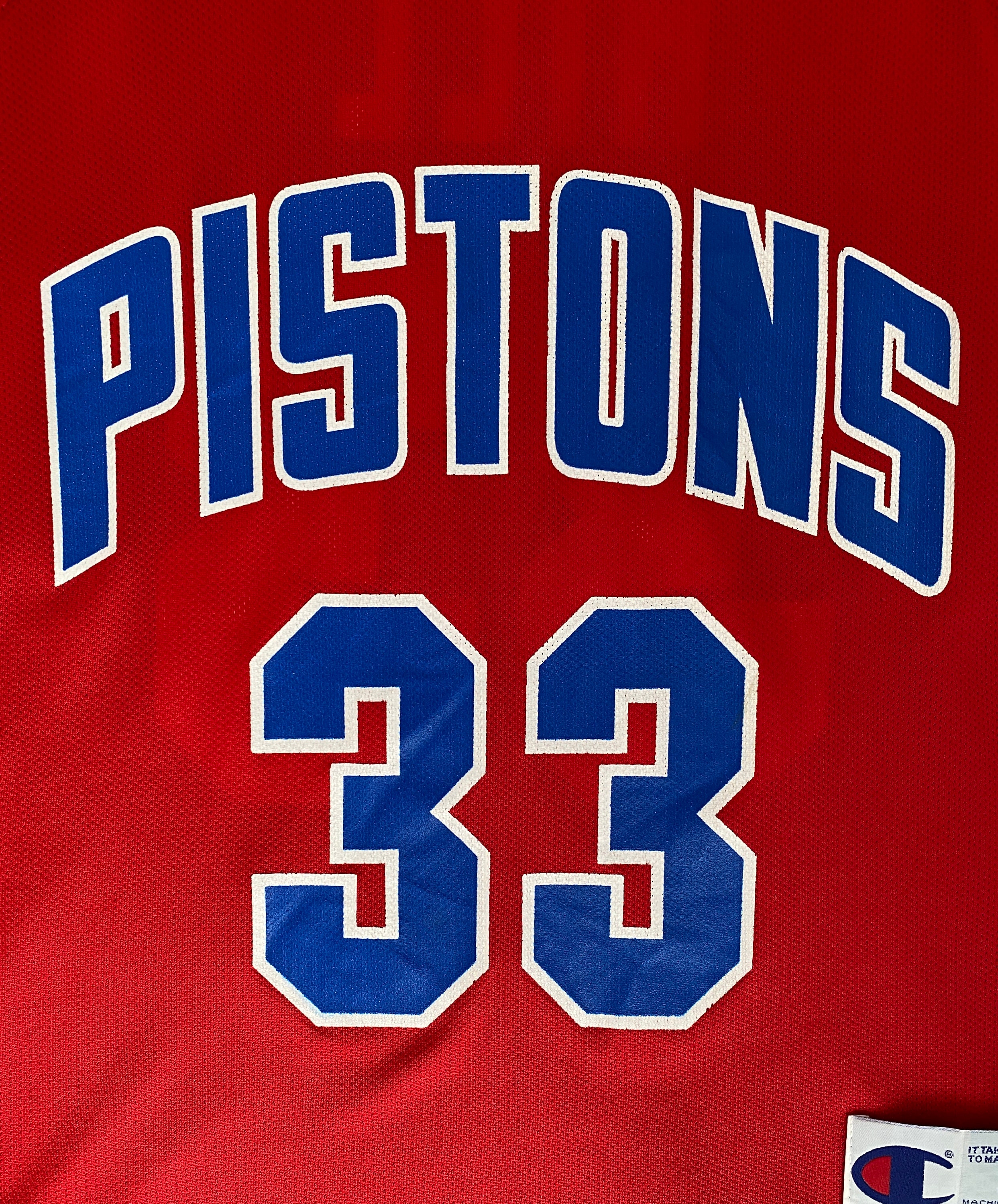 Size 36. #33 Hill Piston 90s Vintage NBA Jersey Made in USA