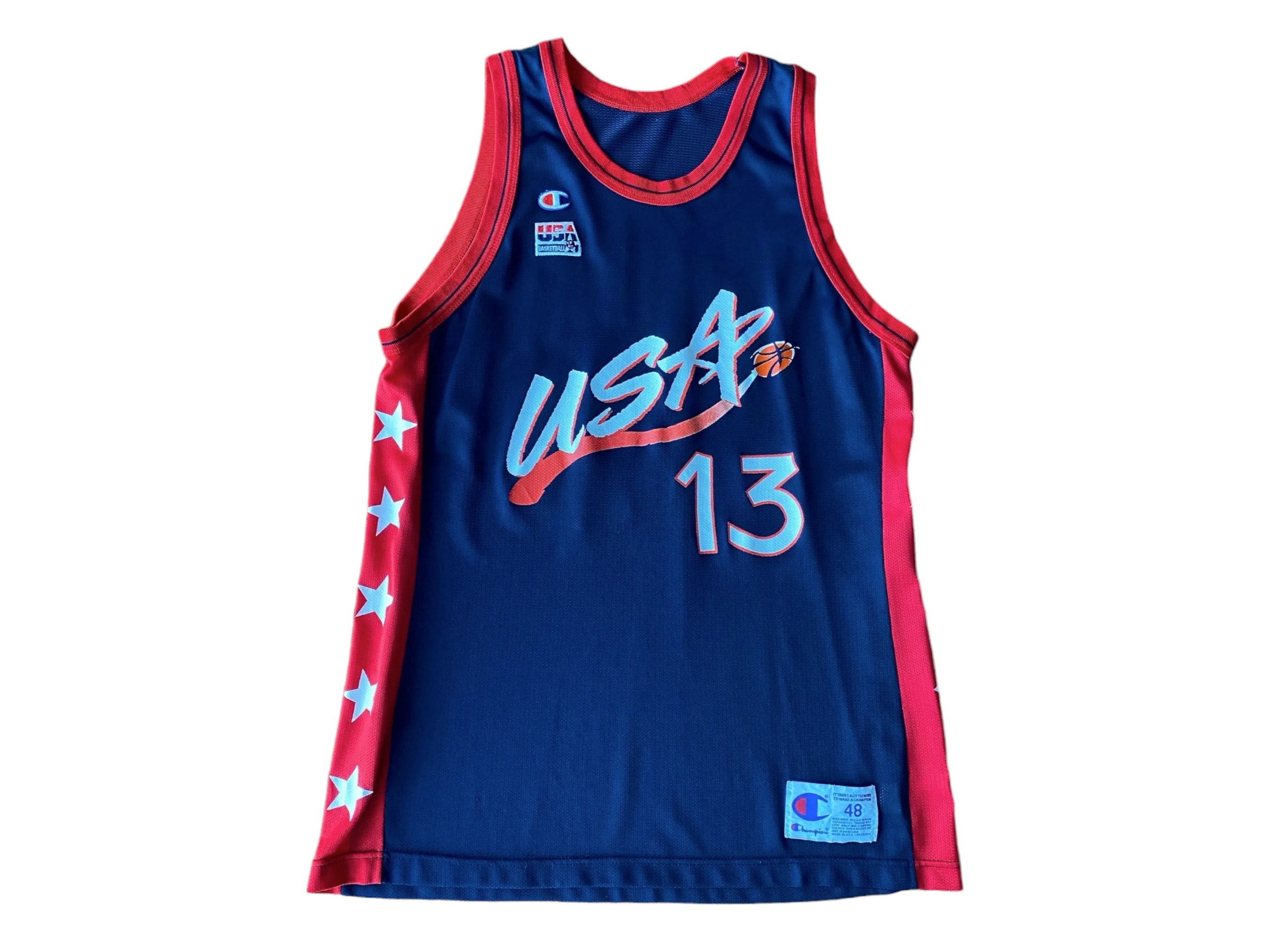 Vintage 90s Champion USA Dream Team Shaquille O'neal Jersey