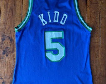 Size 40. VTG 90s NBA Champion Dallas #5 Kidd Jersey Made in