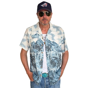 Grande. chemise hawaïenne légère en coton léger vintage des années 70