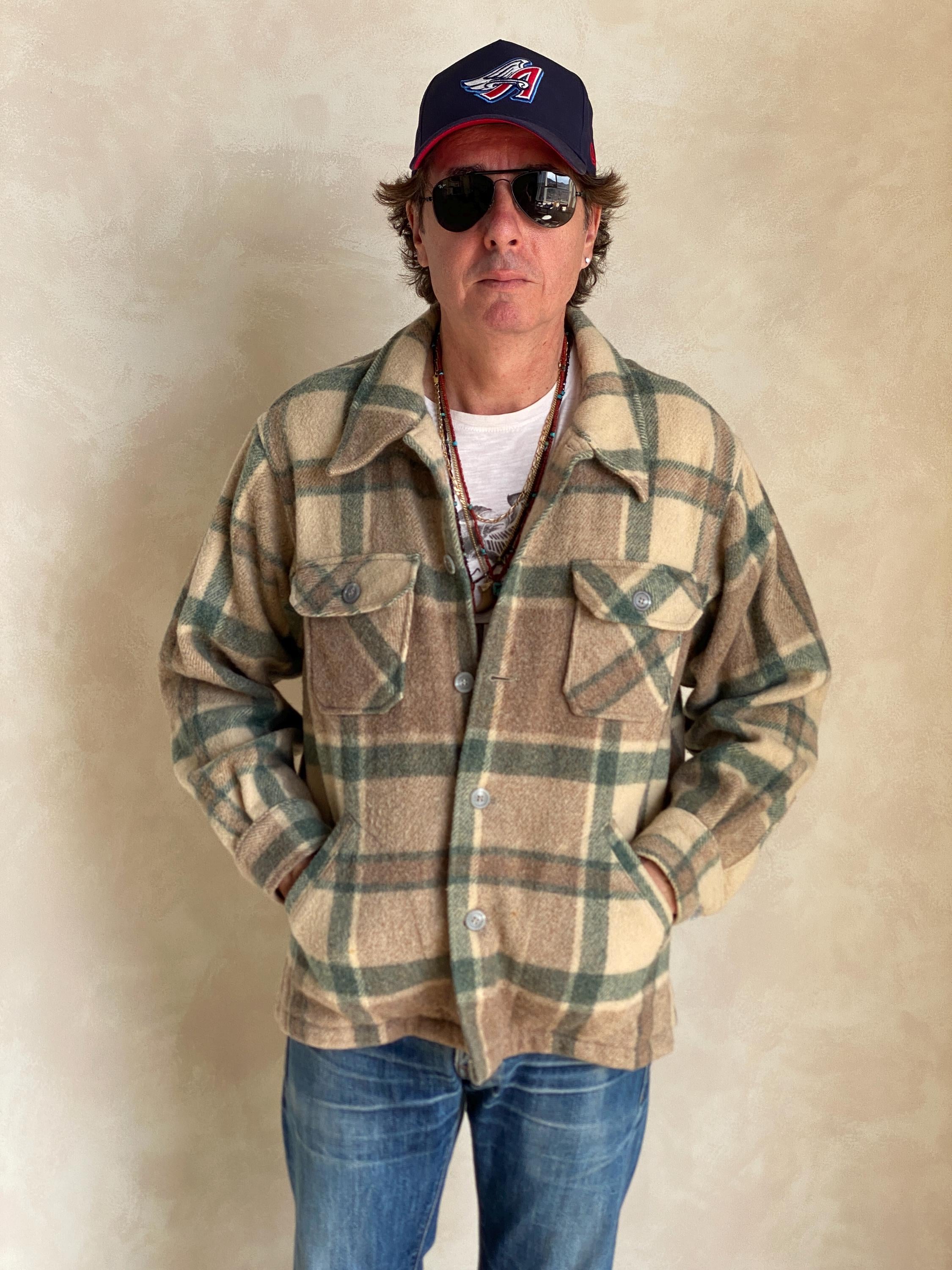 Vintage Woolrich Wool Plaid Jacket / 85% Wool Made in USA / CPO 
