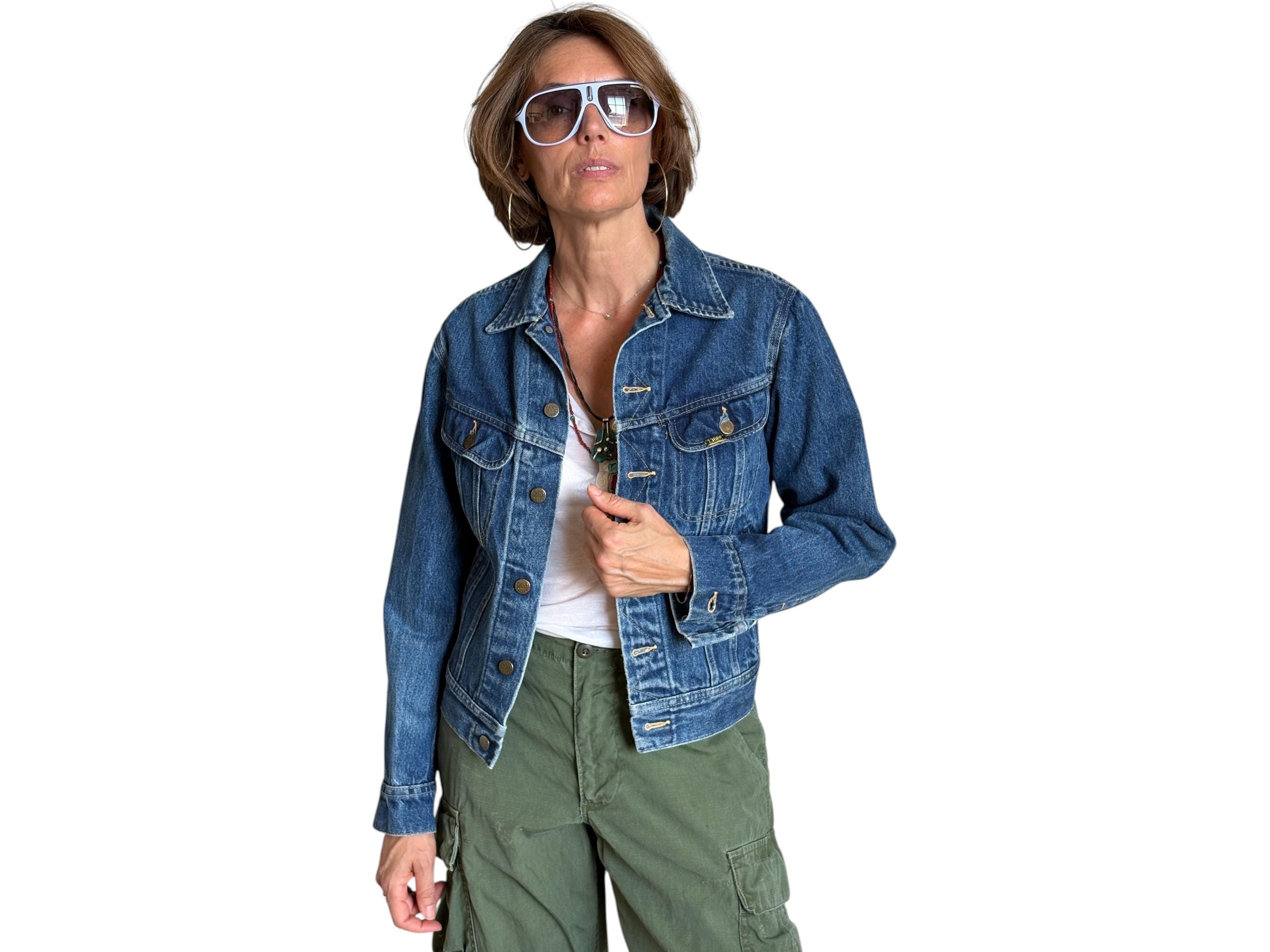 Vintage 80s Lee Denim Jacket | 4-pocket Workwear Style | Made in