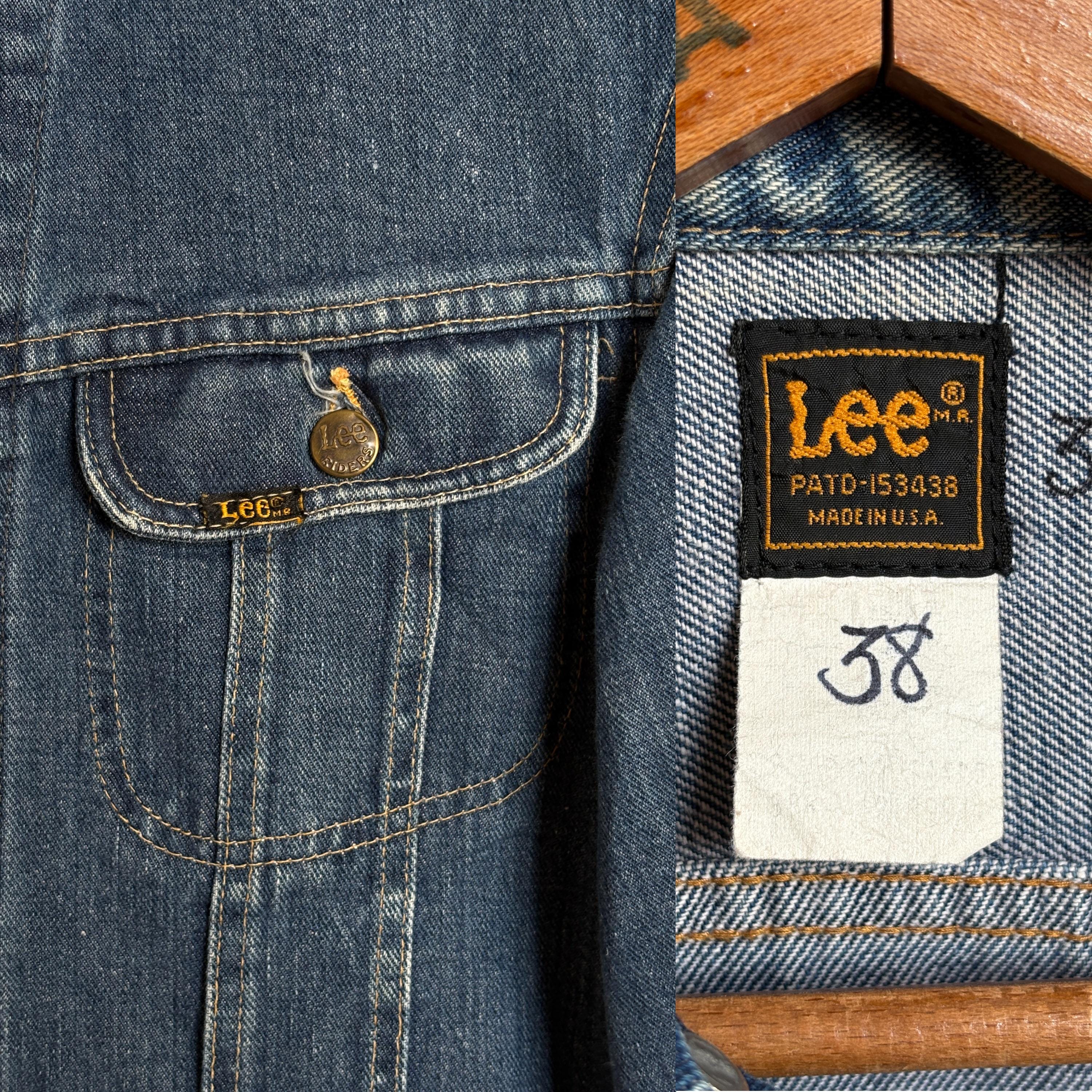 Vintage 80s Lee Denim Jacket | 2-pocket Trucker | Made in USA