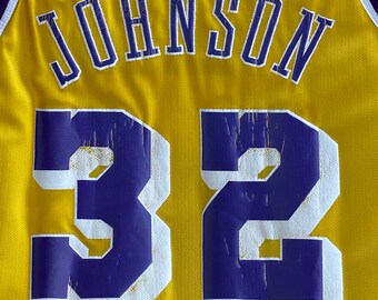 LAKERS 32番 Champion タンクトップ サイズ48 Vintage 90s Lakers Champion Jersey Size 48 - Magic Johnson