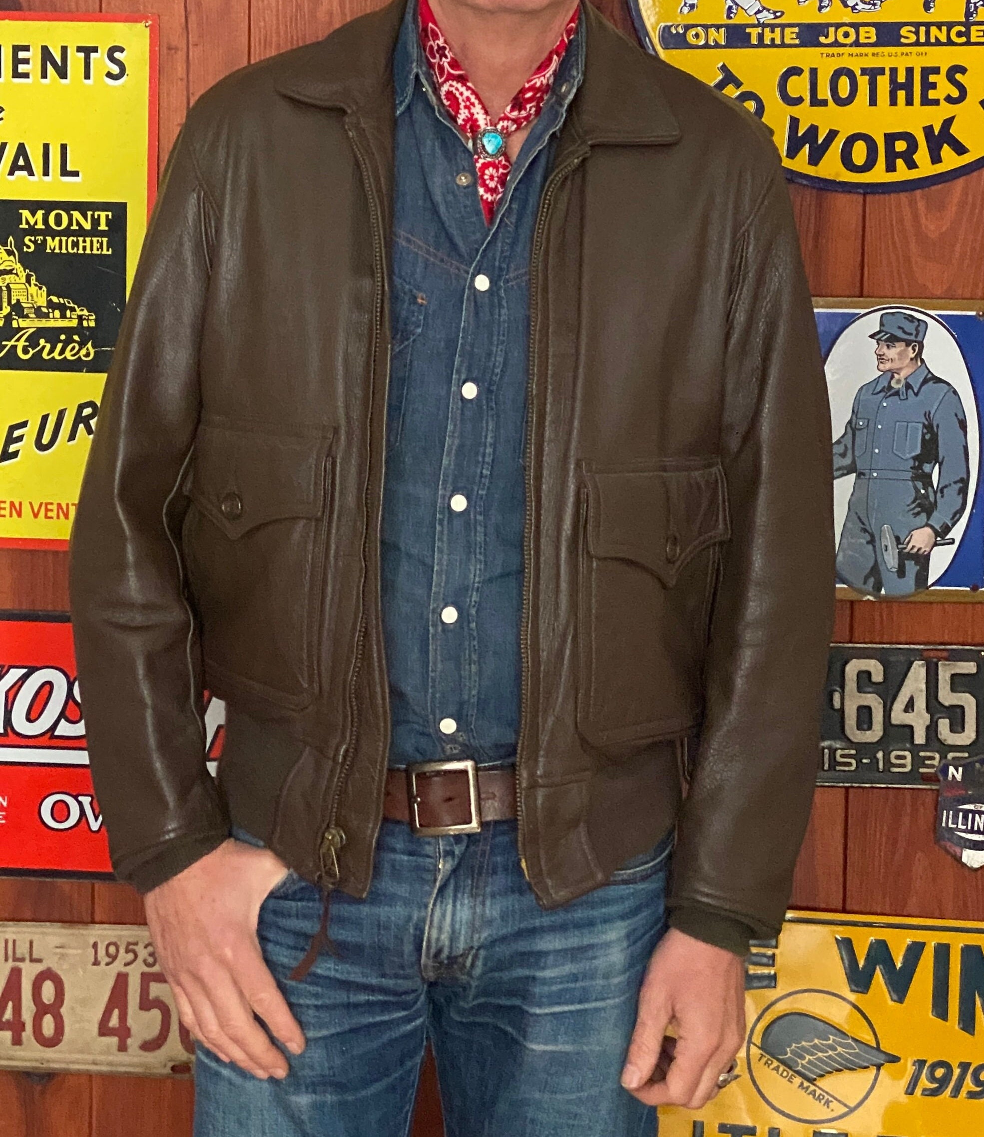 ヴィンテージ G-1 タイプ レザー フライトジャケット – アメリカ製