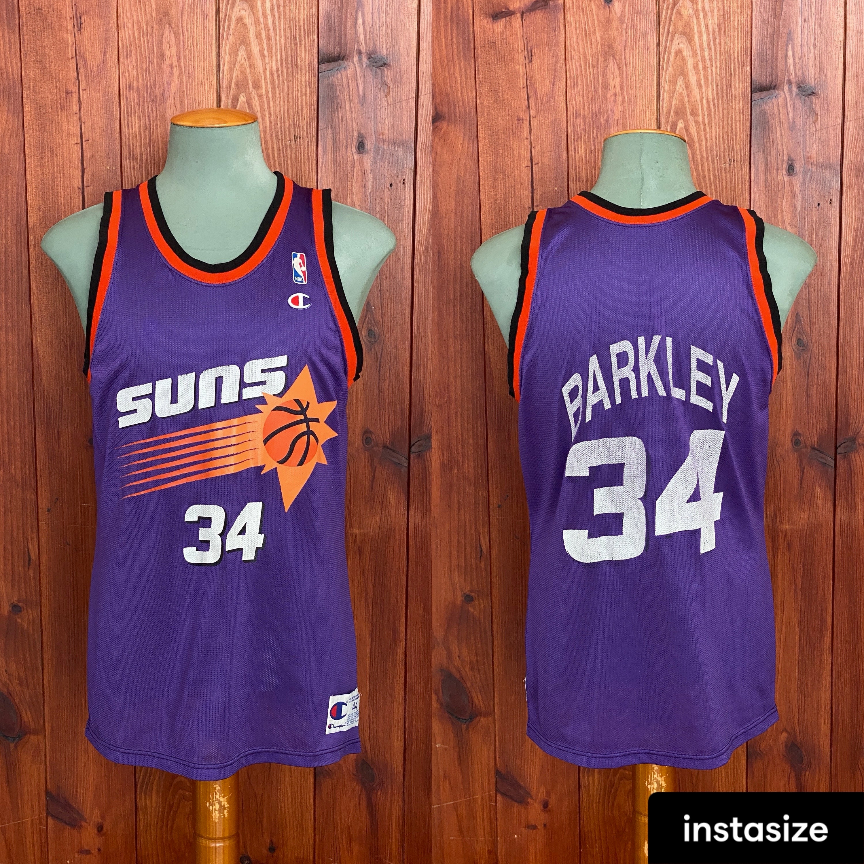 UsaVintageBarcelona Vintage Champion Toronto Raptors Vince Carter #15 NBA Purple Jersey Size 44 Reversible