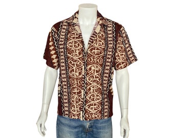 Size M. Vintage 80s Hawaiian cotton shirt made In Hawaii