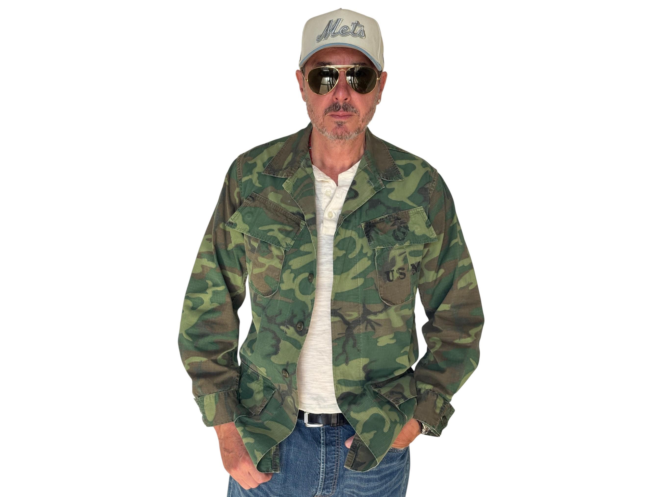 Authentic 1969 USMC ERDL Camouflage Jungle Jacket | Vietnam War 