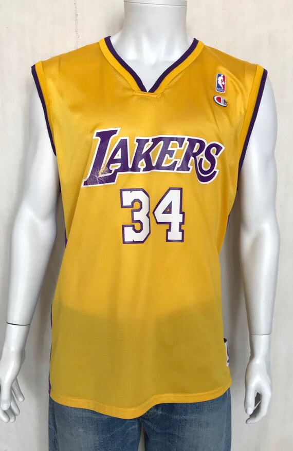 Vintage NBA Champion Jersey LA Lakers 34 Shaquille
