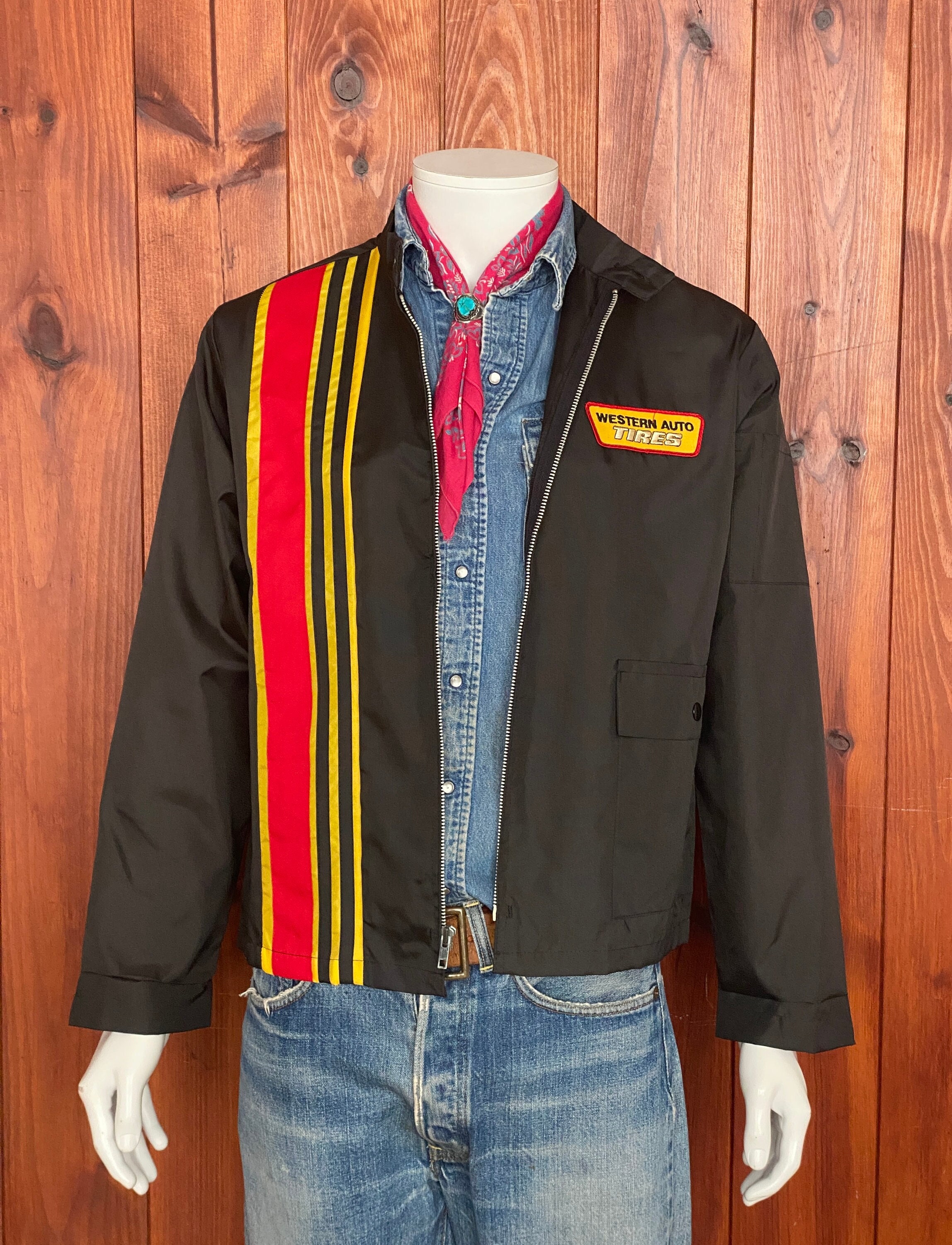 Vintage Swingster heavy weight denim jacket fleece lined XL