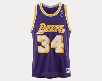 Size 48 VTG 90's Lakers Champion NBA Jersey, Player Johnson #32