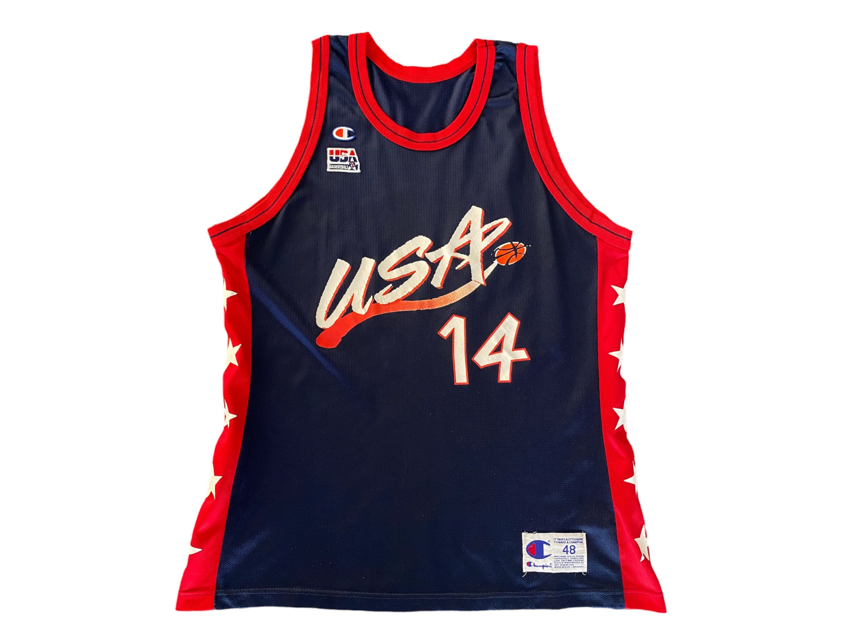 Vintage David Robinson #14 USA Dream Team NBA Jersey Champion Made