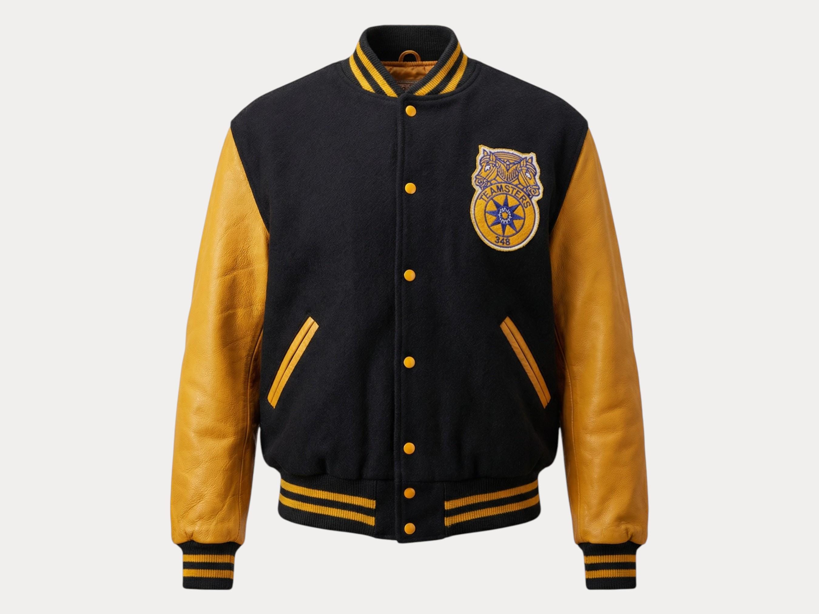 Vintage Teamsters Varsity Jacket – Size 44US (54EU) Made in USA