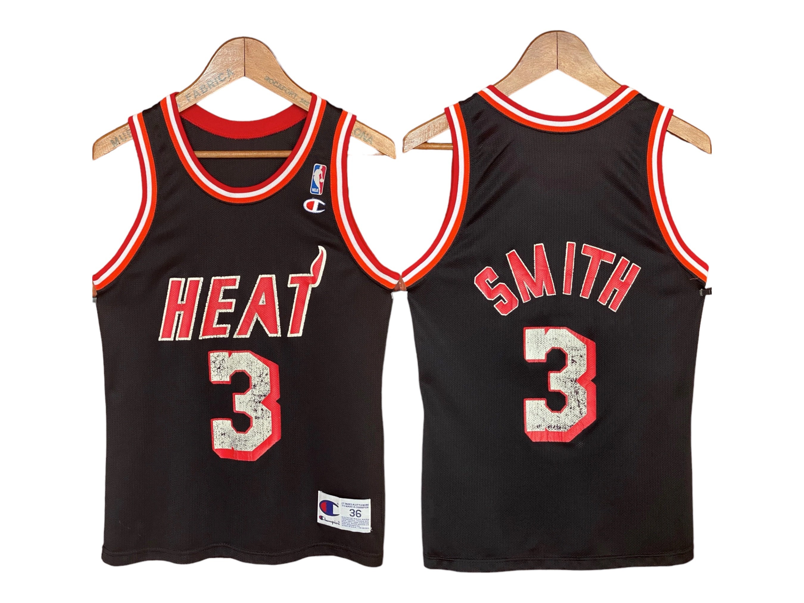 90s ヴィンテージ USA マイアミ ヒート3 スミス NBA ジャージ サイズ 36 USA。マイアミ ヒート ヴィンテージ 90 年代 #3