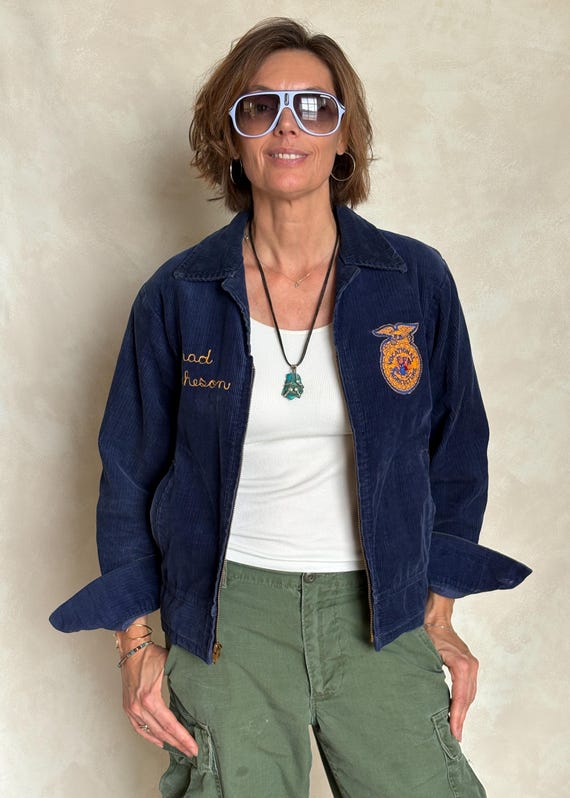 Vintage 70s FFA Corduroy Jacket – Future Farmers of America, Made