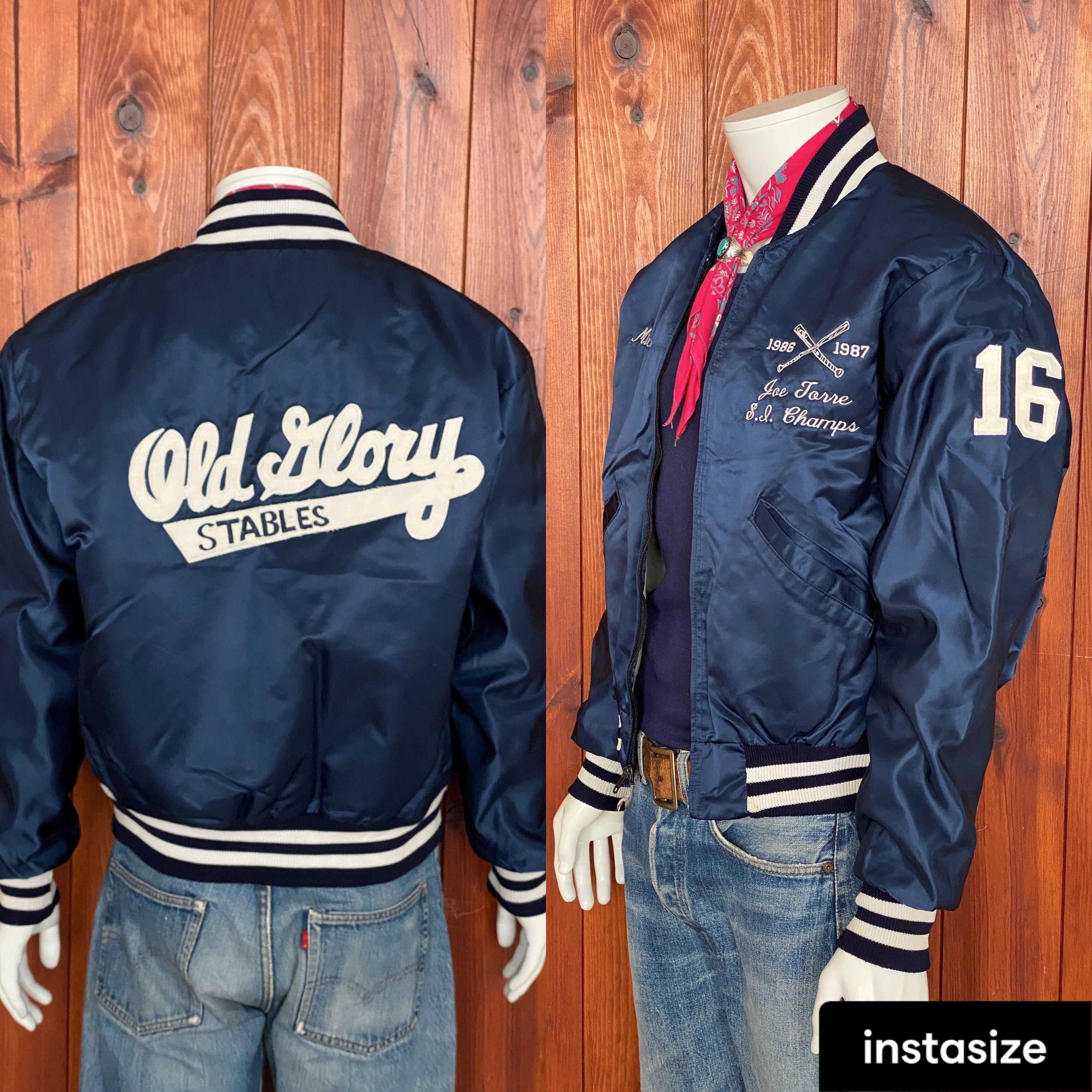 Size L. Vintage 1987 Baseball Satin Jacket Made in USA - Etsy Size L. Vintage 1987 Baseball Satin Jacket Made in USA - Etsy