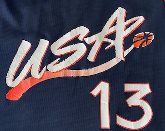 Vintage 90s Shaq O'neal #13 USA Dream Team NBA Jersey – Made by