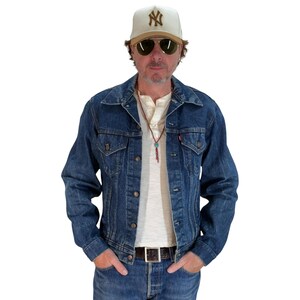 Maat 40L VS / 52L EU. Vintage jaren 80 Levis 70506 truckerjack – 4 zakken – Made in USA