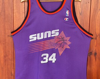 Vintage 90s Champion Phoenix Suns #34 Charles Barkley NBA Jersey