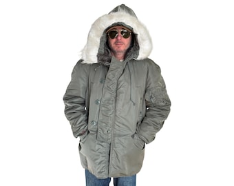 Veste N 3B Adulte 2XL XXL Vert Army - Parka pour froid