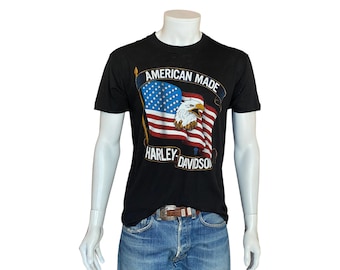 Vintage jaren 1990 Harley Davidson T-shirt klassiek USA motorfiets grafisch T-shirt grote heren biker