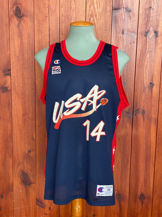 Vintage David Robinson #14 USA Dream Team NBA Jersey Champion Made