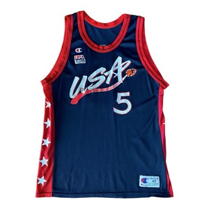 Size 48 VTG 90’s USA team Champion NBA jersey, Player Hill #05