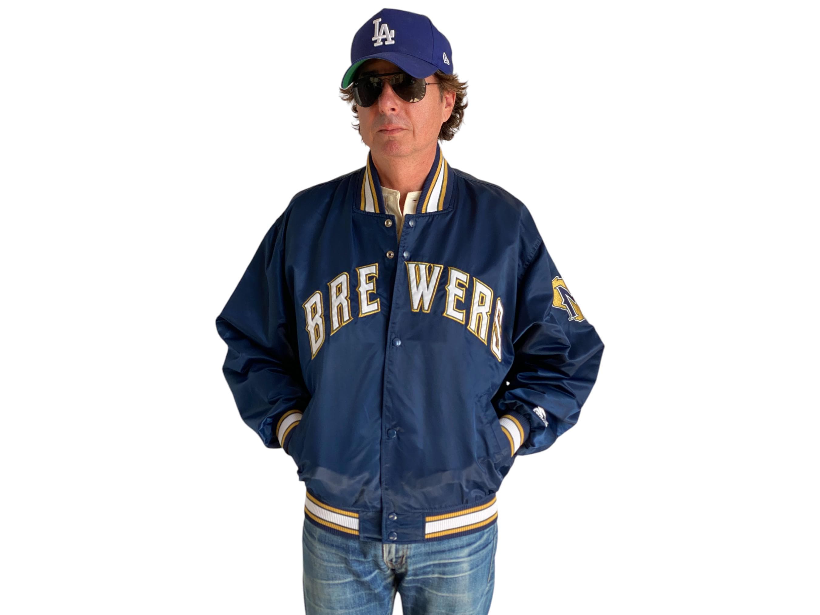 Vintage 1990s Milwaukee Brewers Blue Nylon Jacket by Starter