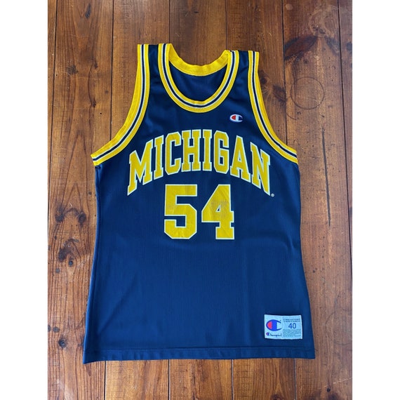 Size 40. 90s Vintage Michigan Wolverines NBA Jersey 54 Made in USA
