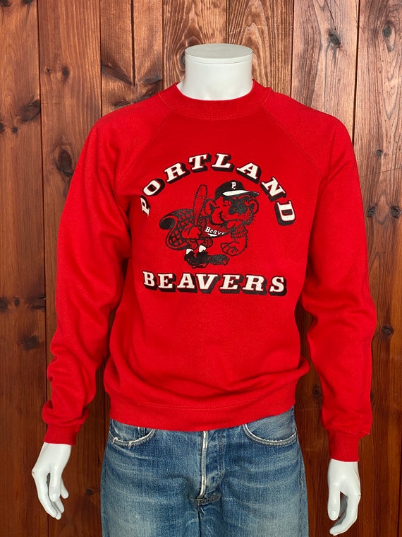 Vintage WOODLAND BEAVERS UNIVERSITY College Hoodie Football Sport Pullover Sweater main image 1