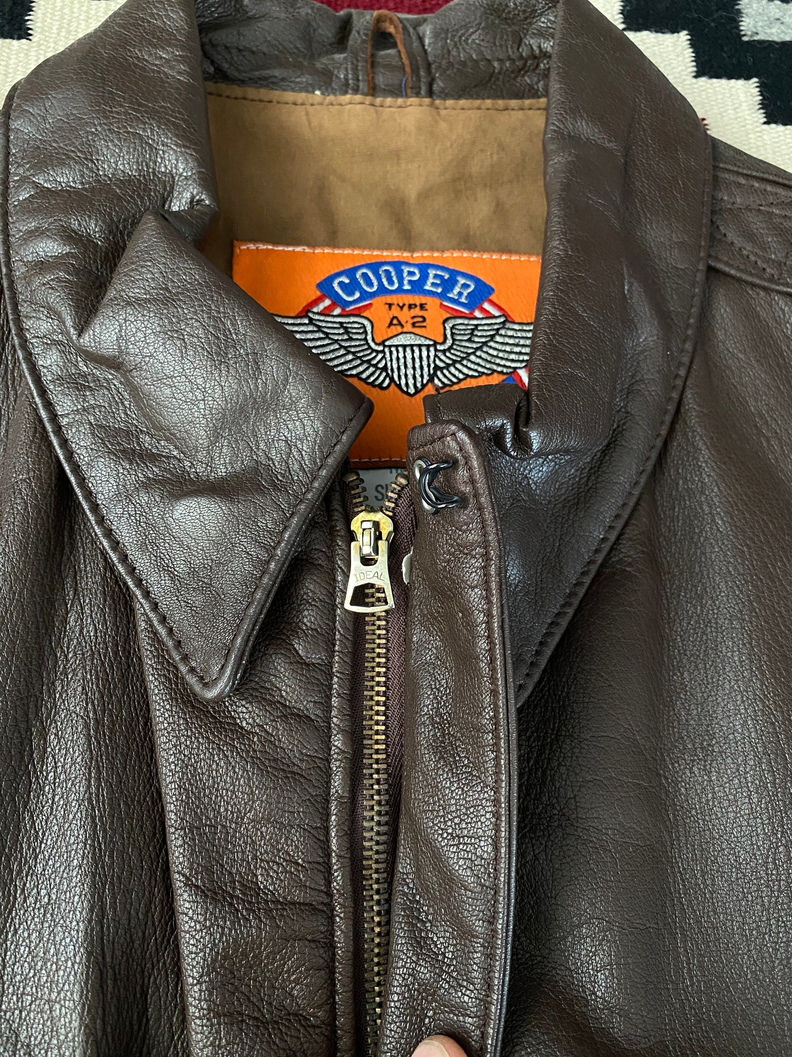 Vintage Cooper A2 flight leather jacket Made In USA. Size 42L Etsy