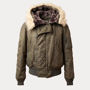 Vintage N-2B Fliegerjacke der US Luftwaffe | Fell Kapuze Military Parka