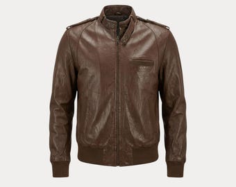 Vintage 80s Members Only Black Leather Jacket – Classic Bomber