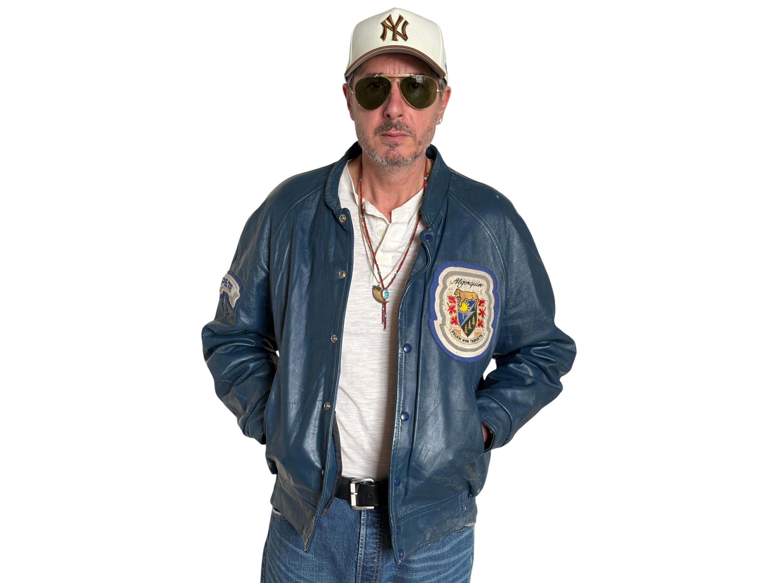 Algonquin College Business Leather Jacket / 1980s Felem Non
