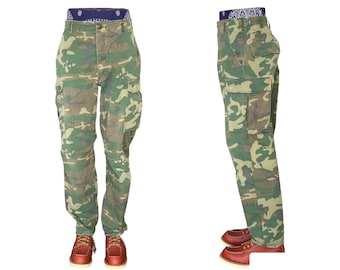 27x28 Vintage 60s US Military Khaki Chino Trousers Officer Pants