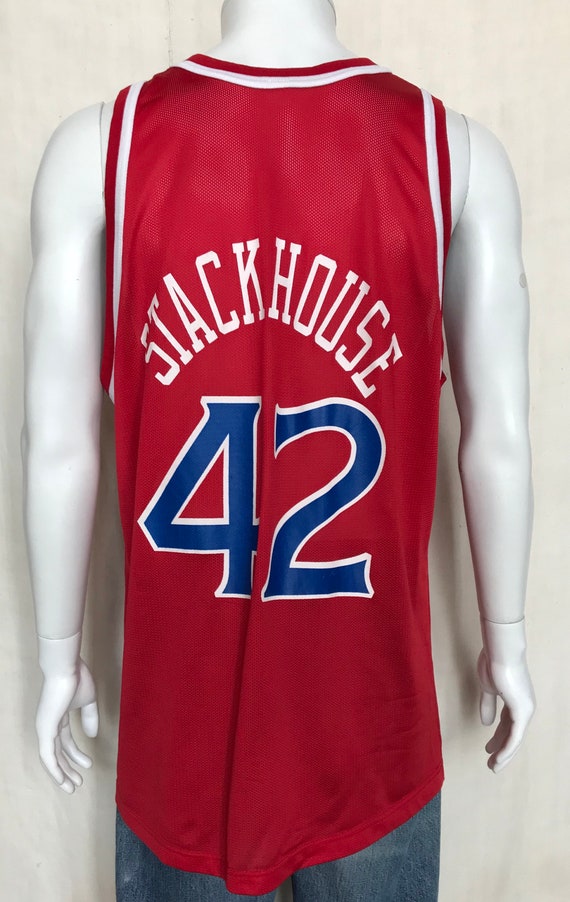 Size 48. Vintage 90s Champion Jerry Stackhouse 42 Phila 76ers