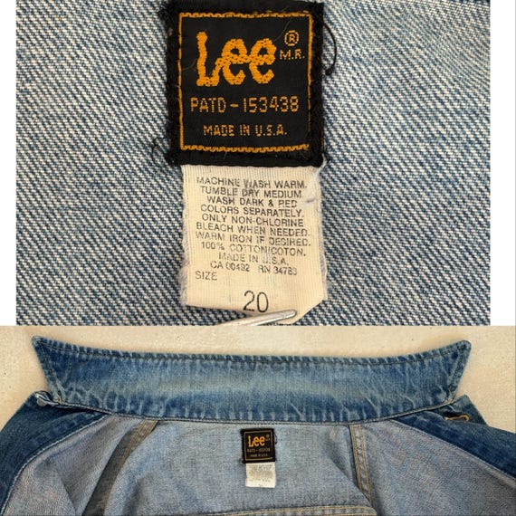 80年代ヴィンテージ Lee デニムジャケット | ユースサイズ 20 | 2