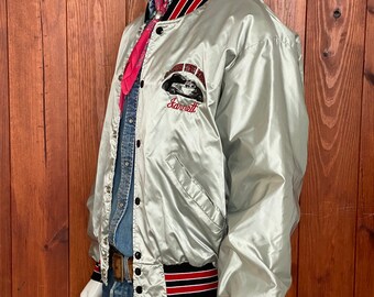 80年代　madeinUSA イリノイ州立大学 ビンテージジャケットMサイズ Size L. Made in USA Vintage 80s Satin Bomber Jacket - Etsy