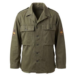 Camicia/giacca da combattimento vintage con bottoni a 13 stelle HBT, esercito americano, 2° modello, seconda guerra mondiale