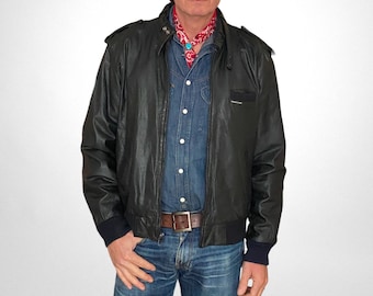 希少なデザイン ヴィンテージ ブランド Bugle Boy アメリカ製 レザー