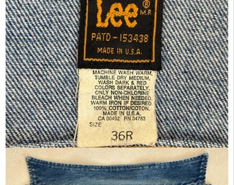 Vintage 80s Lee Denim Jacket | 4-pocket Workwear Style | Made in