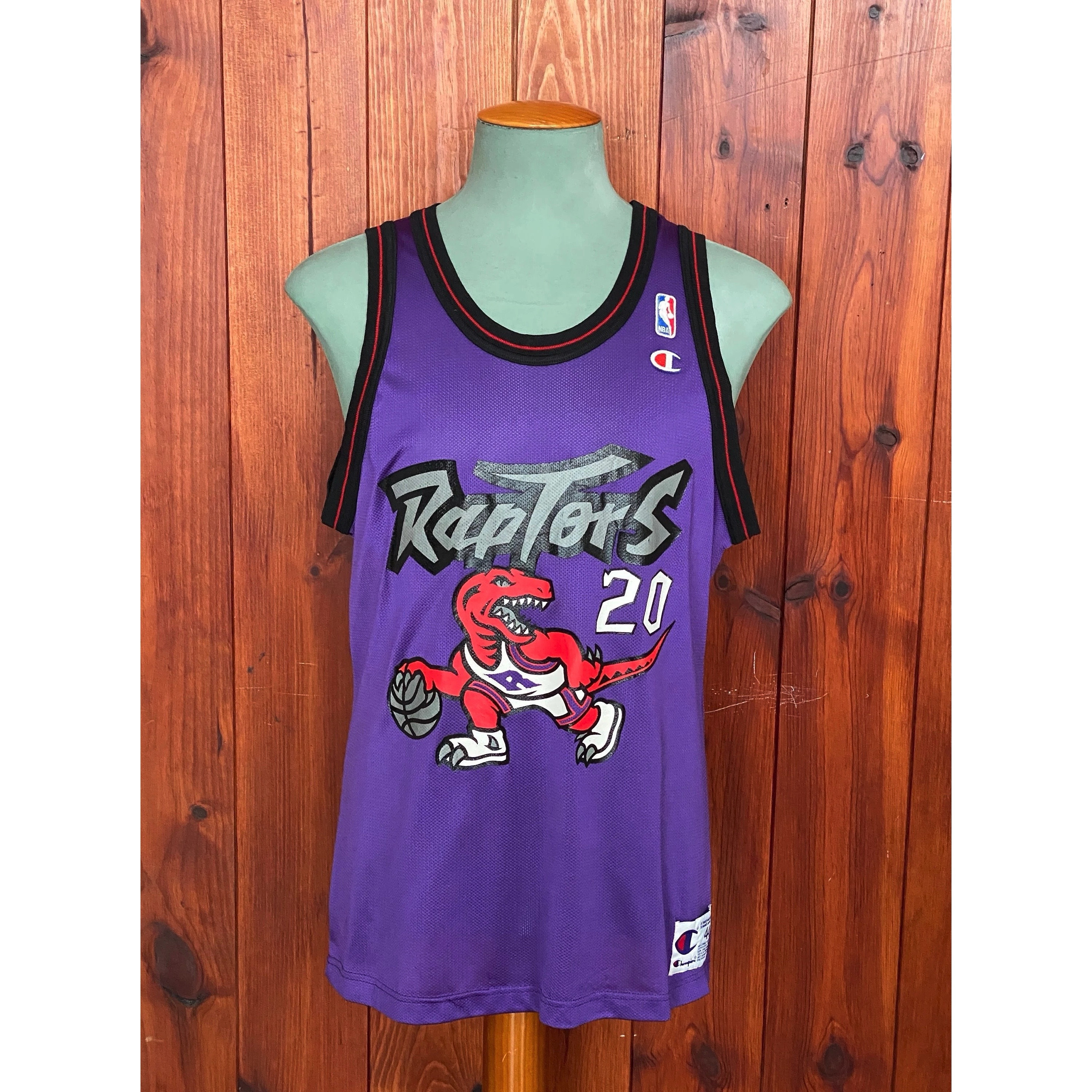 Vintage 90s Champion Toronto Raptors Jersey Vince Carter #15 NBA Promo Tee  M