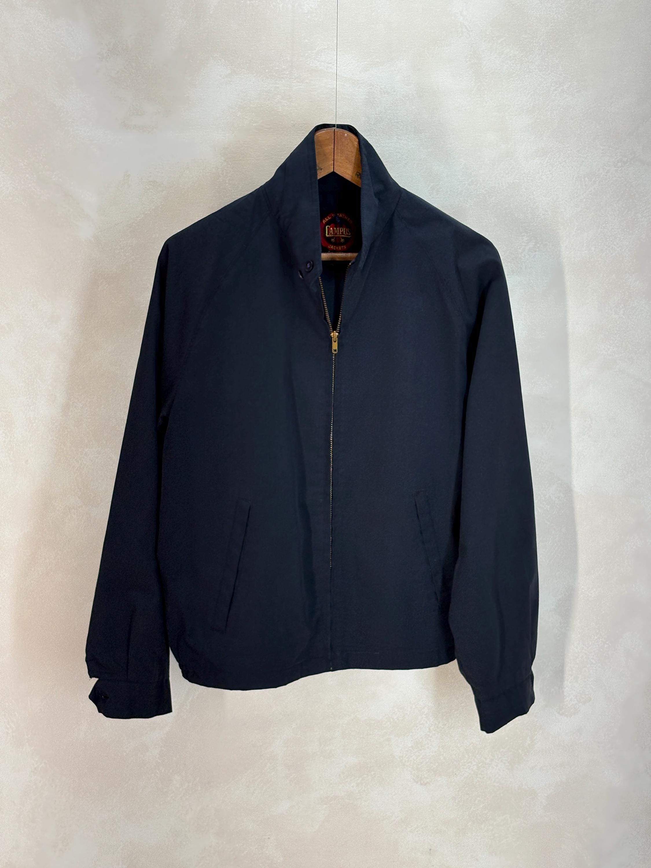 Vintage 60s Campus Zip Jacket Made in USA – Lightweight Cotton