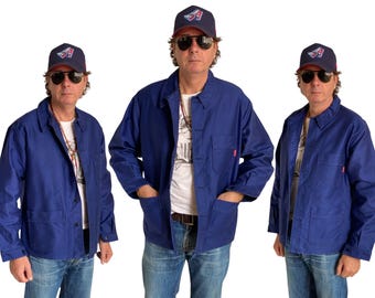 1940s Blue French Work Jacket Cyclist, Size XS/S - Etsy Canada