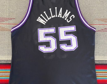 Size 44. # 55 Jason Williams 90s Champion NBA Kings Jersey