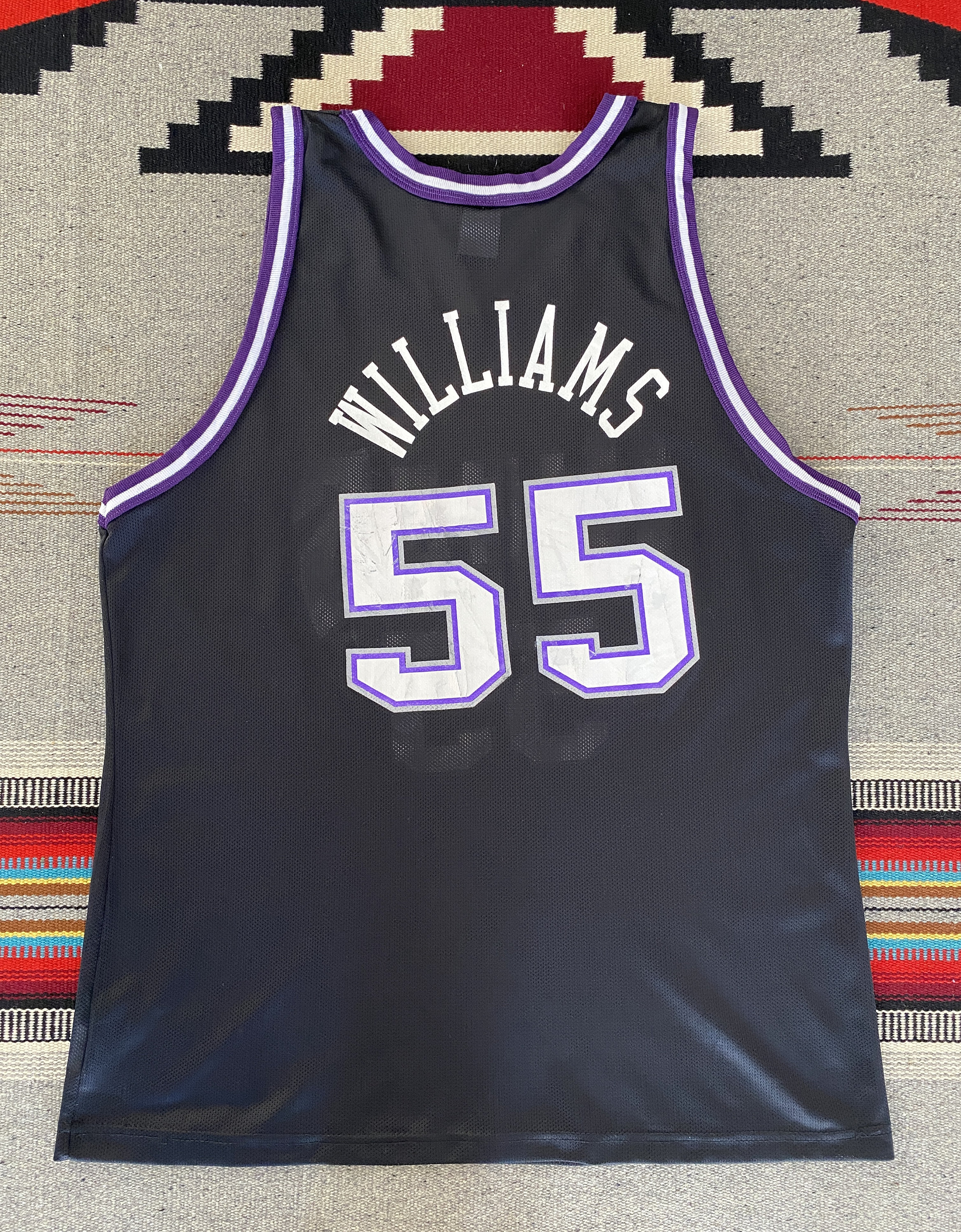 NBA 75th Anniversary Kings Williams#55 Black Purple Jersey - Kitsociety