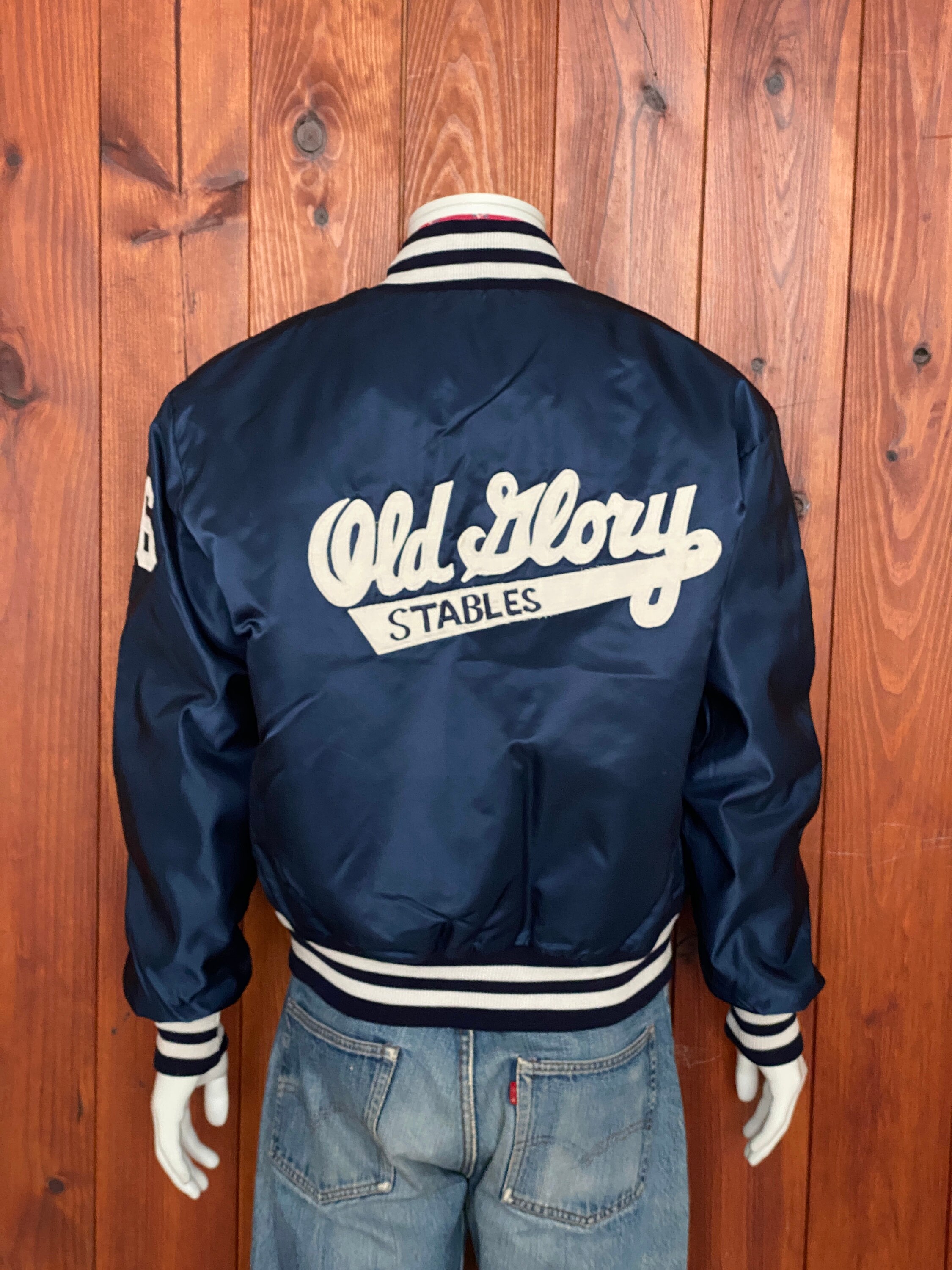Size L. Vintage 1987 Baseball Satin Jacket Made in USA Etsy UK