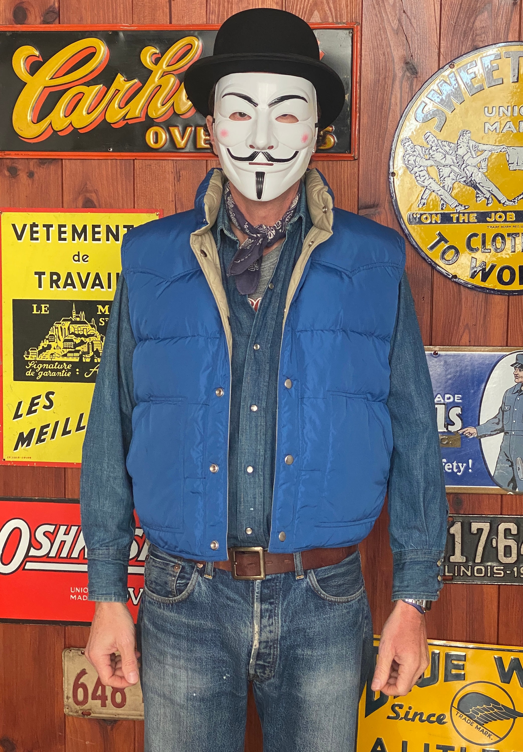 Vintage Reversible Duck Down Vest – Size Medium – Classic 1980s