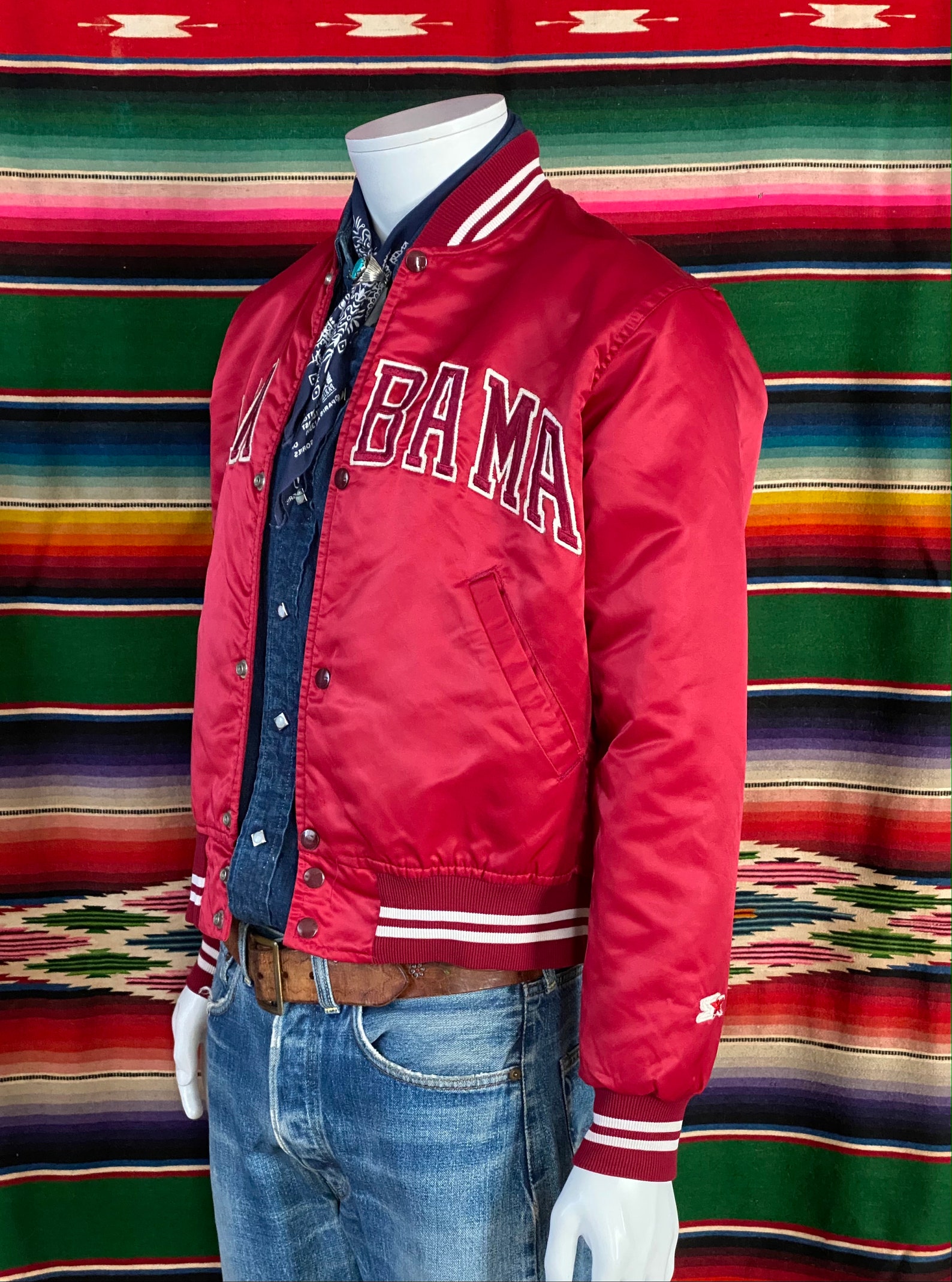 Vintage Alabama satin Starter jacket made in USA Taglia S Etsy