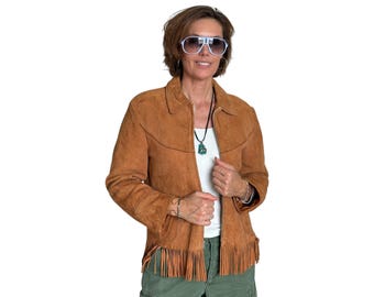 Vintage 1960s Trego's Westwear Fringe Leather Jacket / Fringe